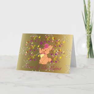 Cartes Pour Fêtes Annuelles Année heureuse de lapin