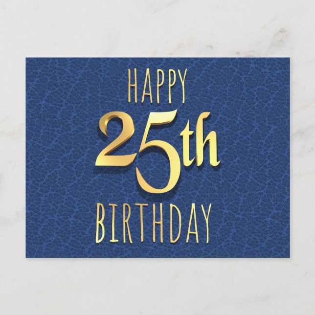 Cartes Pour Fêtes Annuelles Anniversaire 25 ans (Devant)