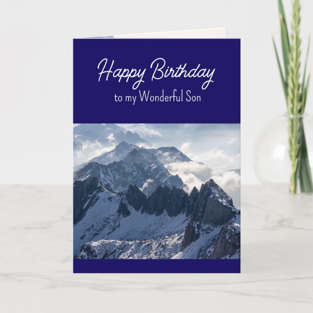 Cartes Pour Fêtes Annuelles Anniversaire chrétien Fils merveilleux Inspiration (Devant)