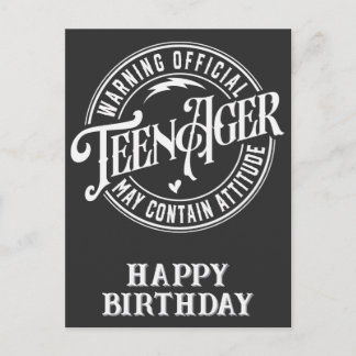 Cartes Pour Fêtes Annuelles Anniversaire d'adolescent