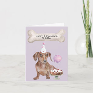 Cartes Pour Fêtes Annuelles Anniversaire de Dachshund
