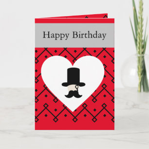 Cartes Pour Fêtes Annuelles Anniversaire de Gentleman Editable