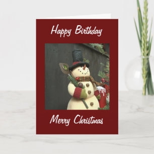 CARTES POUR FÊTES ANNUELLES ANNIVERSAIRE DE LA NEIGE À NOËL REMERCIEMENTS