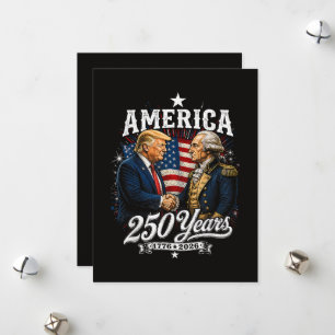 Cartes Pour Fêtes Annuelles Anniversaire de l'Amérique 250e Trump Washington