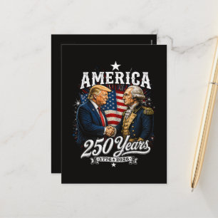 Cartes Pour Fêtes Annuelles Anniversaire de l'Amérique 250e Trump Washington