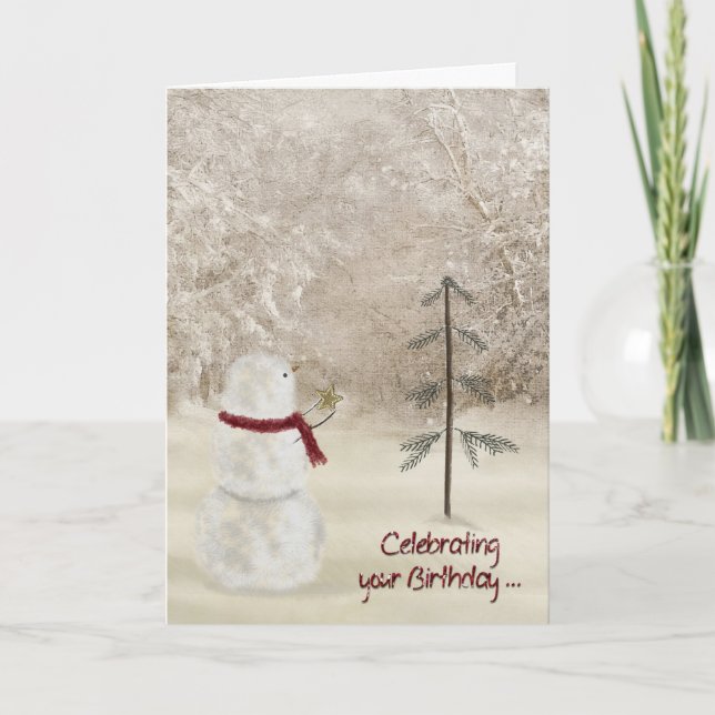 Cartes Pour Fêtes Annuelles Anniversaire de Noël (Devant)
