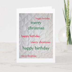 Cartes Pour Fêtes Annuelles Anniversaire de Noël bloqué 2