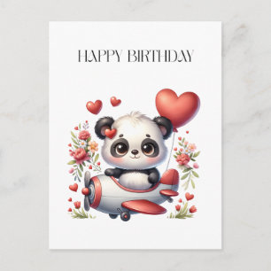 Cartes Pour Fêtes Annuelles Anniversaire de Panda Pilote