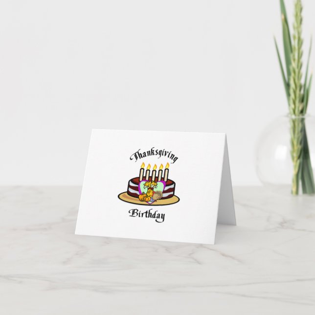 Cartes Pour Fêtes Annuelles Anniversaire de Thanksgiving (Devant)