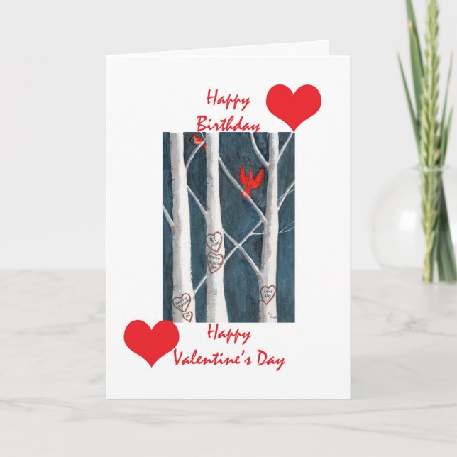 Cartes Pour Fêtes Annuelles Anniversaire de Valentine (Devant)