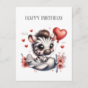 Cartes Pour Fêtes Annuelles Anniversaire de Zebra Pilot