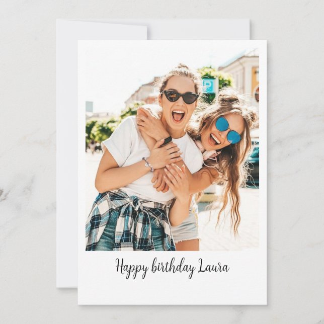 Cartes Pour Fêtes Annuelles Anniversaire des voeux photo personnalisés (Devant)
