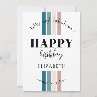 Cartes Pour Fêtes Annuelles Anniversaire Design minimaliste aux couleurs paste