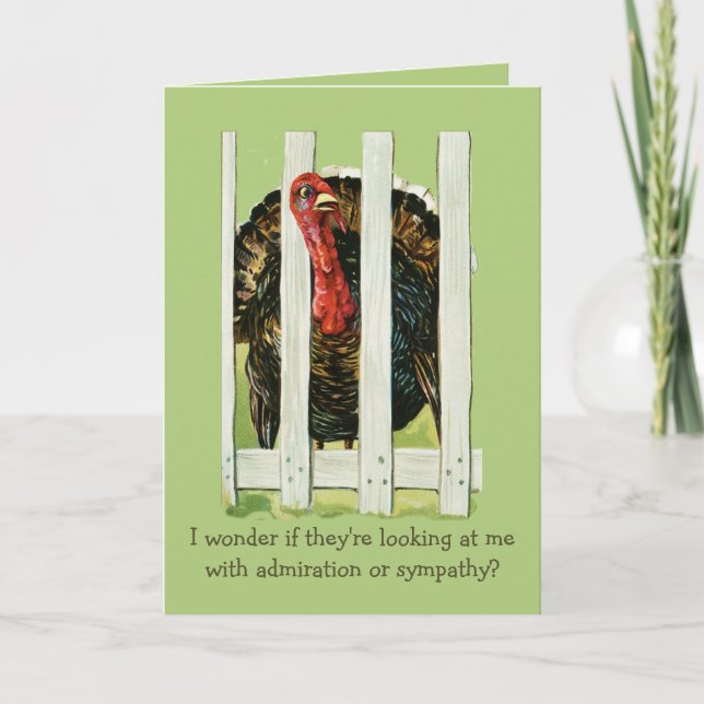Cartes Pour Fêtes Annuelles Anniversaire drôle de l'action de grâces de Turqui (Devant)