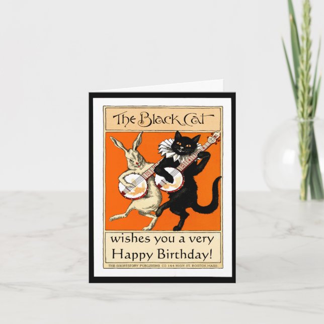 Cartes Pour Fêtes Annuelles Anniversaire du magazine Black Cat (Devant)