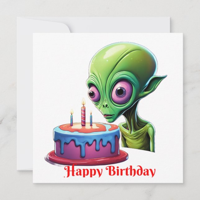 Cartes Pour Fêtes Annuelles Anniversaire Du Visiteur Céleste (Devant)