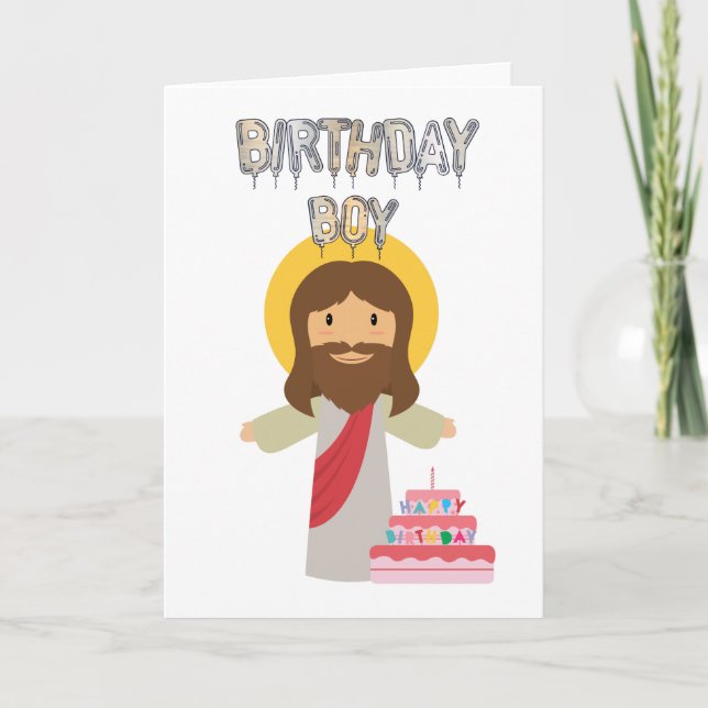 Cartes Pour Fêtes Annuelles anniversaire garçon jesus noël (Devant)