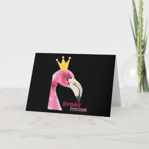 Cartes Pour Fêtes Annuelles Anniversaire Princesse Flamant rose fille Flaman