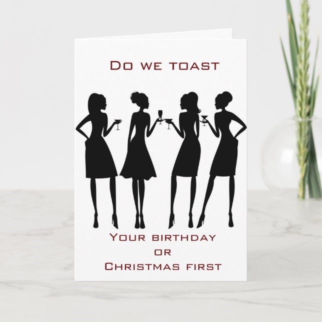 CARTES POUR FÊTES ANNUELLES ANNIVERSAIRE SPÉCIAL / NOËL SOUHAITER & TOAST "GRO (Devant)