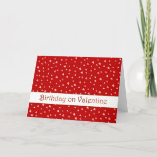 Cartes Pour Fêtes Annuelles Anniversaire sur Valentine Hearts sur Red Card