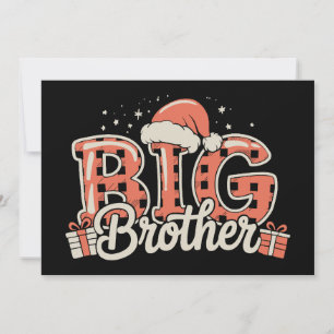 Cartes Pour Fêtes Annuelles Annonce de grossesse de grand frère Noël Santa