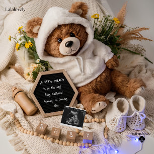 Cartes Pour Fêtes Annuelles Annonce de grossesse Ours en Teddy Bear à peine at