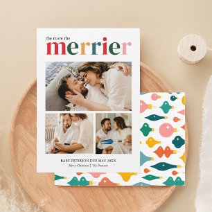 Cartes Pour Fêtes Annuelles Annonce de grossesse pour Noël : Plus on est de fo