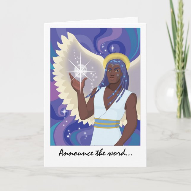 Cartes Pour Fêtes Annuelles Annonce de l'ange (Devant)