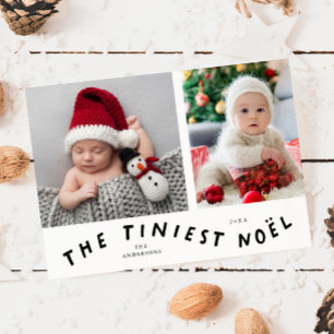 Cartes Pour Fêtes Annuelles Annonce de naissance des fêtes de Noël la plus pet