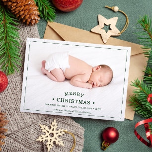 Cartes Pour Fêtes Annuelles Annonce de naissance pour la première photo de Noë