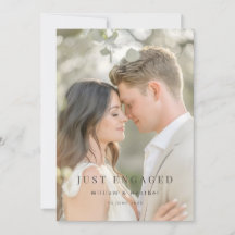 Annonce de photo de fiançailles minimaliste