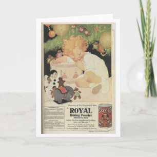 Cartes Pour Fêtes Annuelles Annonce Vintage - Poudre de cuisson royale,