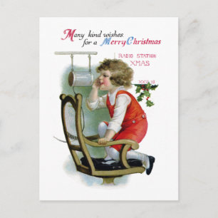 Cartes Pour Fêtes Annuelles Annonceur par radio pour Noël de station