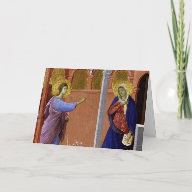 Cartes Pour Fêtes Annuelles Annonciation de Duccio (Devant)
