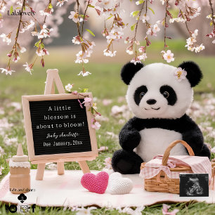Cartes Pour Fêtes Annuelles annonciation de grossesse douce panda et fleur 