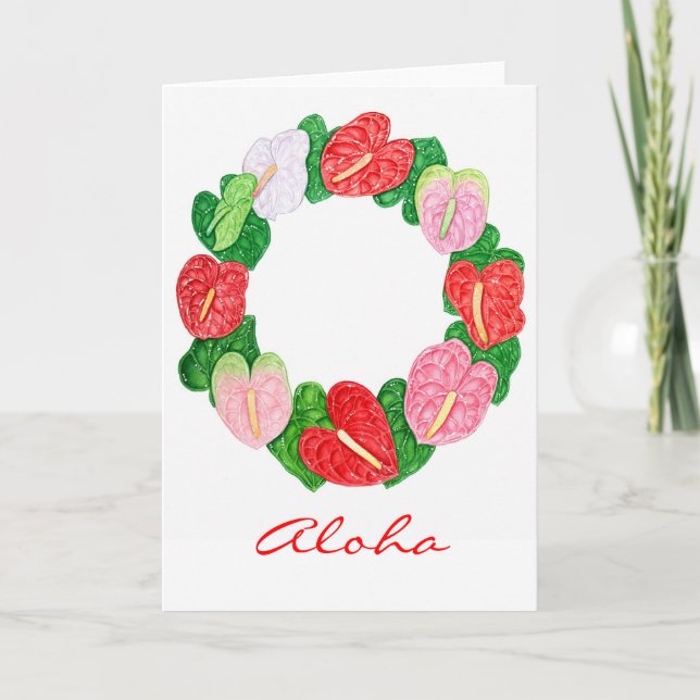 Cartes Pour Fêtes Annuelles Anthurium (Devant)