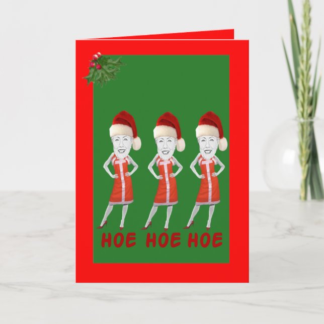 Cartes Pour Fêtes Annuelles Anti Noël drôle de Hillary (Devant)