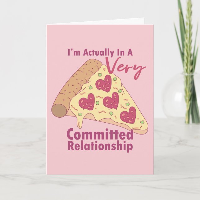 Cartes Pour Fêtes Annuelles Anti-Saint-Valentin Relation Très Sérieuse avec Pi (Devant)
