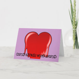Cartes Pour Fêtes Annuelles Anti-Valentine's Day : Cupidon rime avec stupide