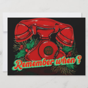Cartes Pour Fêtes Annuelles Antique Rouge Téléphone de Noël