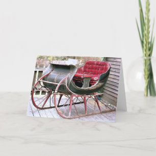 Cartes Pour Fêtes Annuelles Antique Sleigh