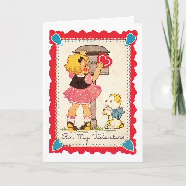 Cartes Pour Fêtes Annuelles Antique Valentine (Devant)