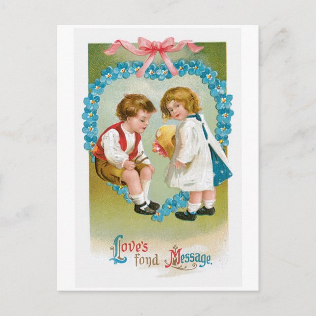 Cartes Pour Fêtes Annuelles Antique Valentine (Devant)