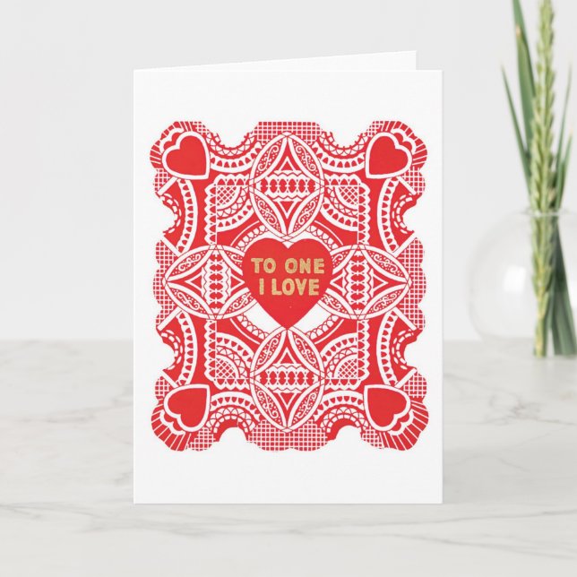 Cartes Pour Fêtes Annuelles Antique Valentine (Devant)
