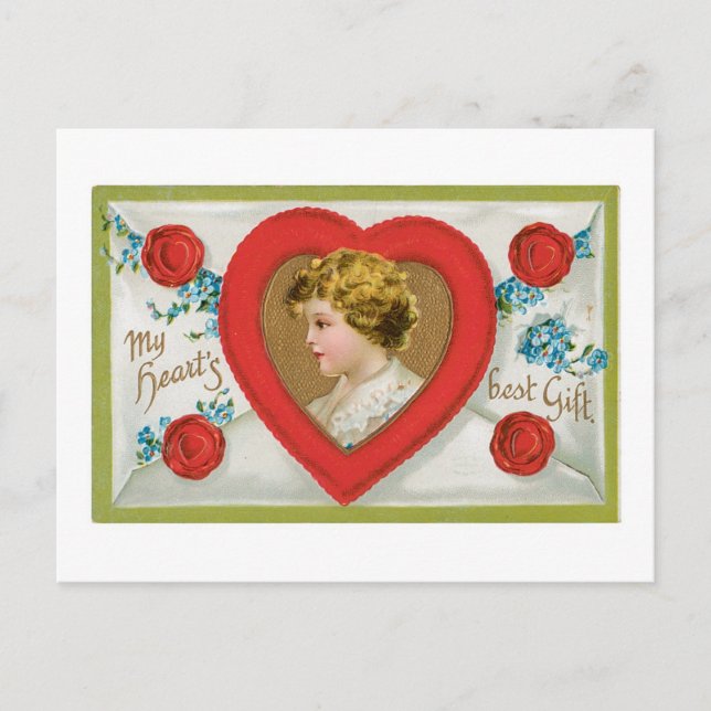 Cartes Pour Fêtes Annuelles Antique Valentine (Devant)