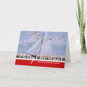 Cartes Pour Fêtes Annuelles Antique voilier Slot Yacht Voilier Ocean