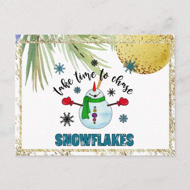 Cartes Pour Fêtes Annuelles *~* AP44 Goût Neige Noël Homme neige photo (Devant)