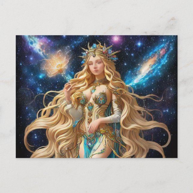 Cartes Pour Fêtes Annuelles *~* AP58 Imaginaire Galactique Femmes Photo Élargi (Devant)