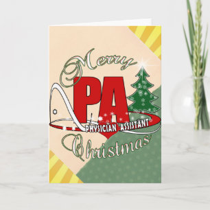 CARTES POUR FÊTES ANNUELLES AP ASSISTANTE PHYSIQUE MERRY CHRISTMAS