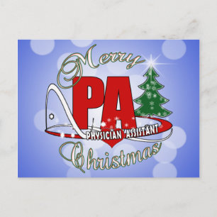 CARTES POUR FÊTES ANNUELLES AP ASSISTANTE PHYSIQUE MERRY CHRISTMAS